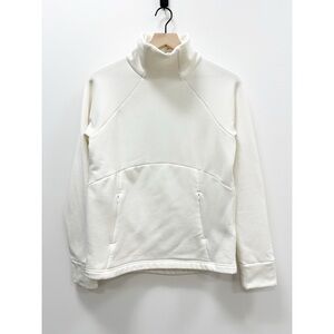 Athleta Altitude Polartec Funnel Neck Sweatshirt in White - XS